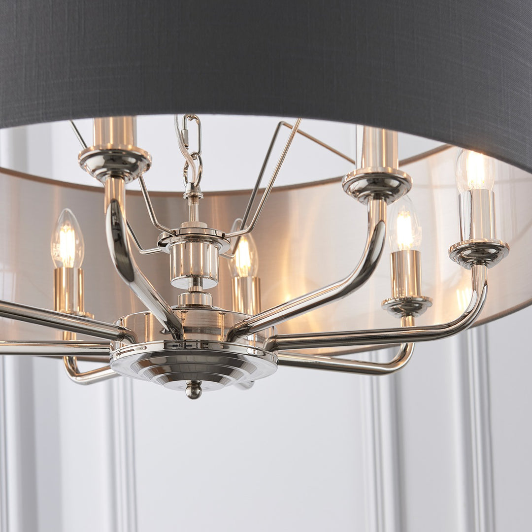 Highclere 8 Pendant Light - Nickel Endon 5