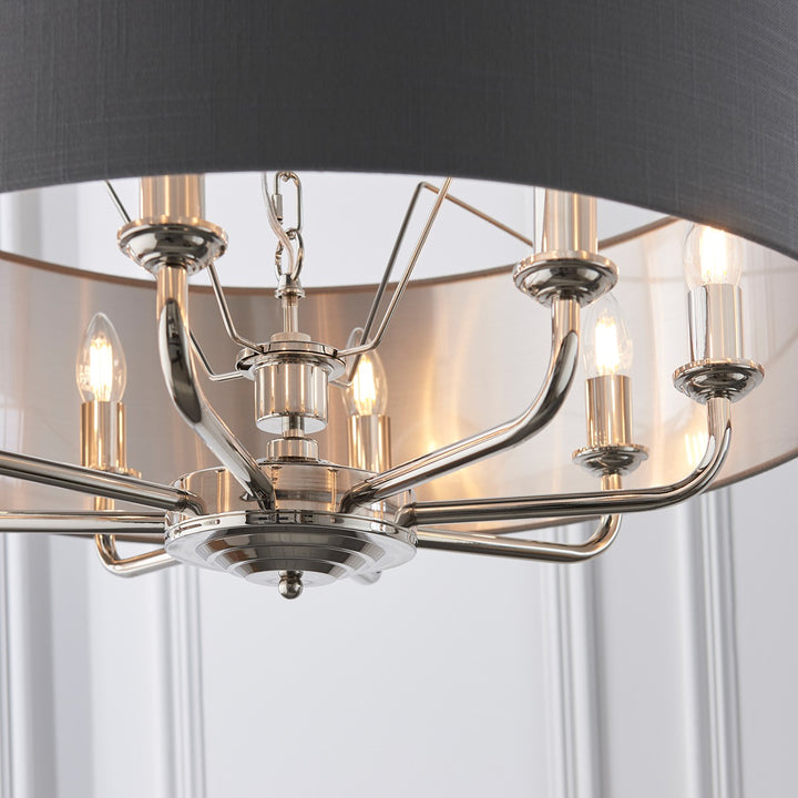 Highclere 8 Pendant Light - Nickel Endon 5