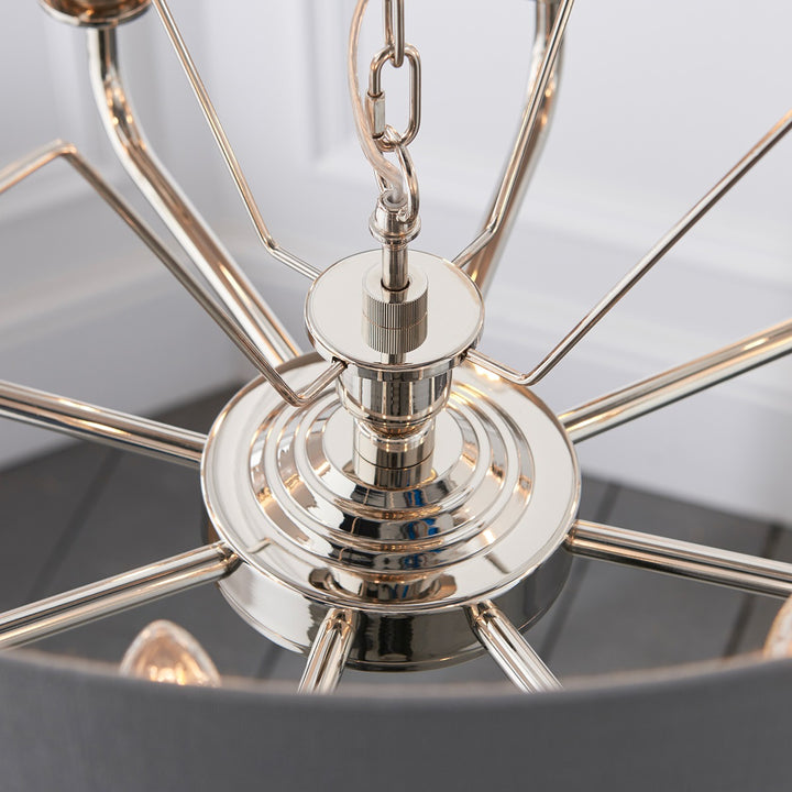 Highclere 8 Pendant Light - Nickel Endon 7