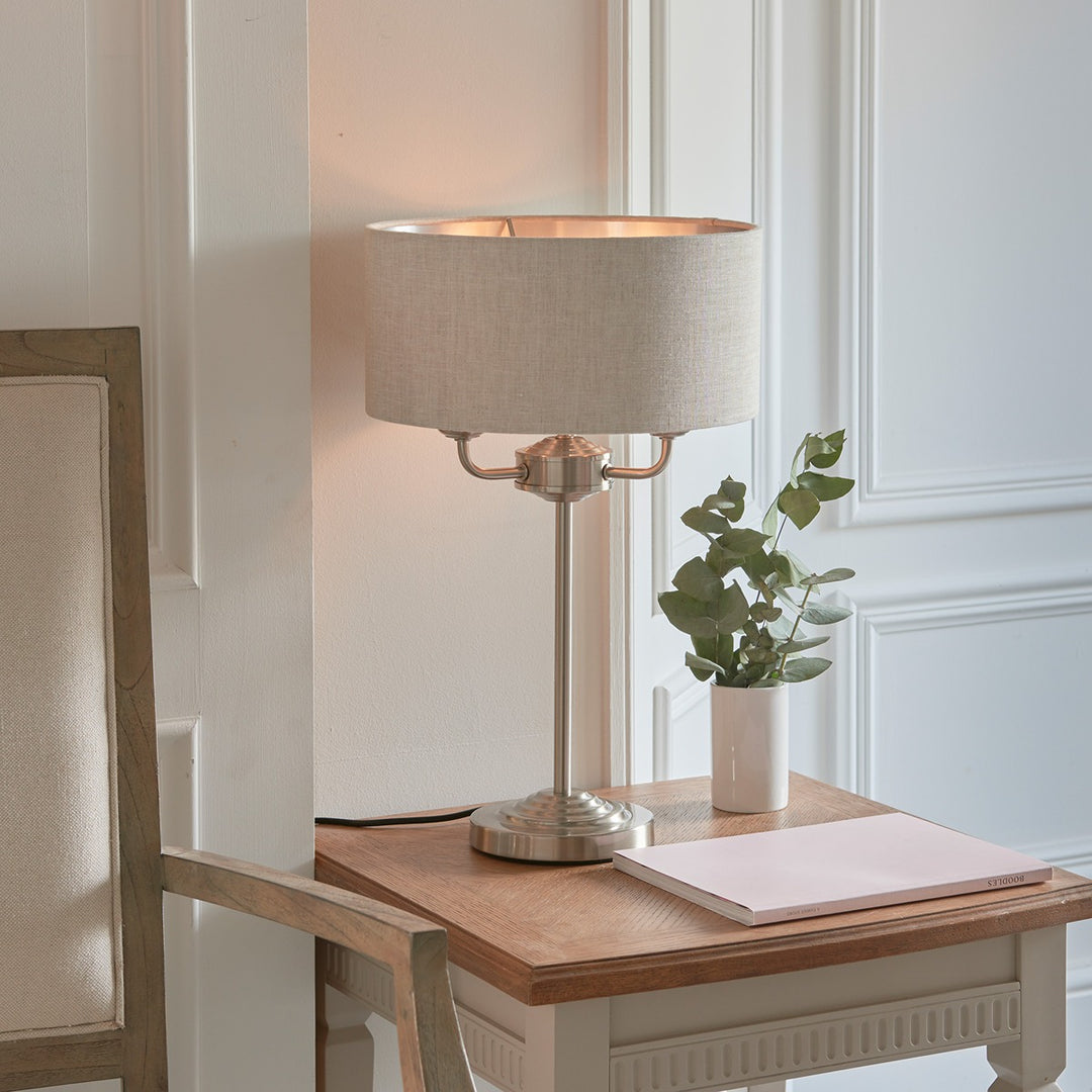 Highclere 3 Table Lamp - Chrome Endon 2