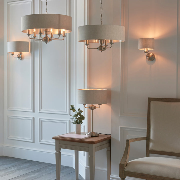 Highclere 3 Table Lamp - Chrome Endon 3