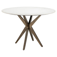 Richmond Interiors Maisy Marble Dining Table in White - 115cm