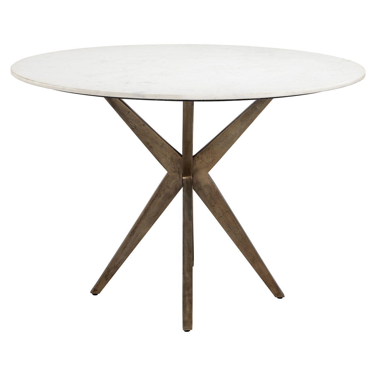 Richmond Interiors Maisy Marble Dining Table in White - 115cm