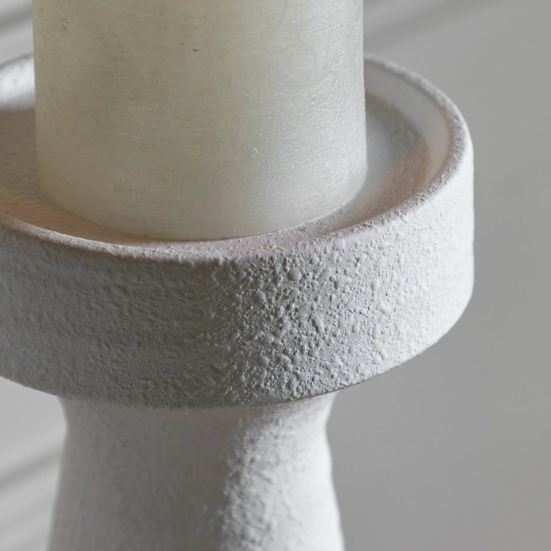 Luna Pillar Holder - White
