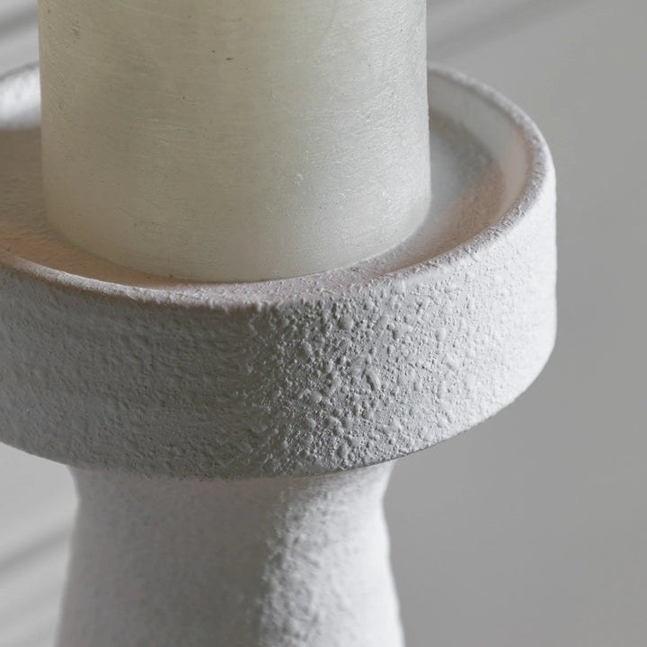Luna Pillar Holder - White