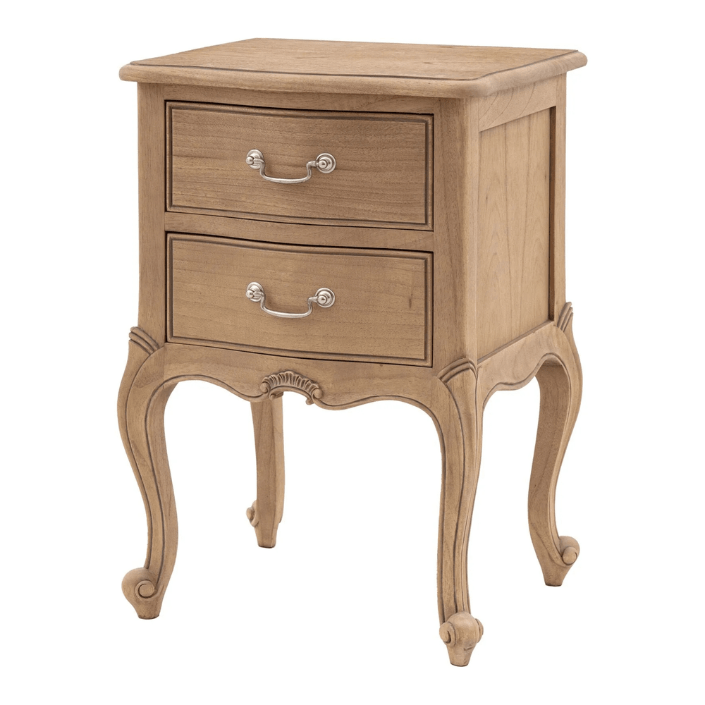 Chic Bedside Table - Weathered Wood GalleryDirect 3