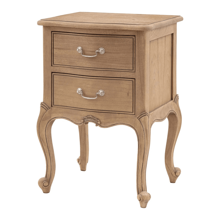 Chic Bedside Table - Weathered Wood GalleryDirect 3