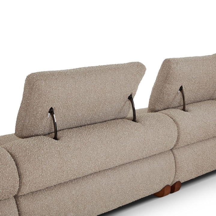 Cotto Modular Sofa Right Arm - Amalfy Taupe & Middle Brown