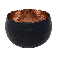 Ivyline Hammered Bowl Black & Copper