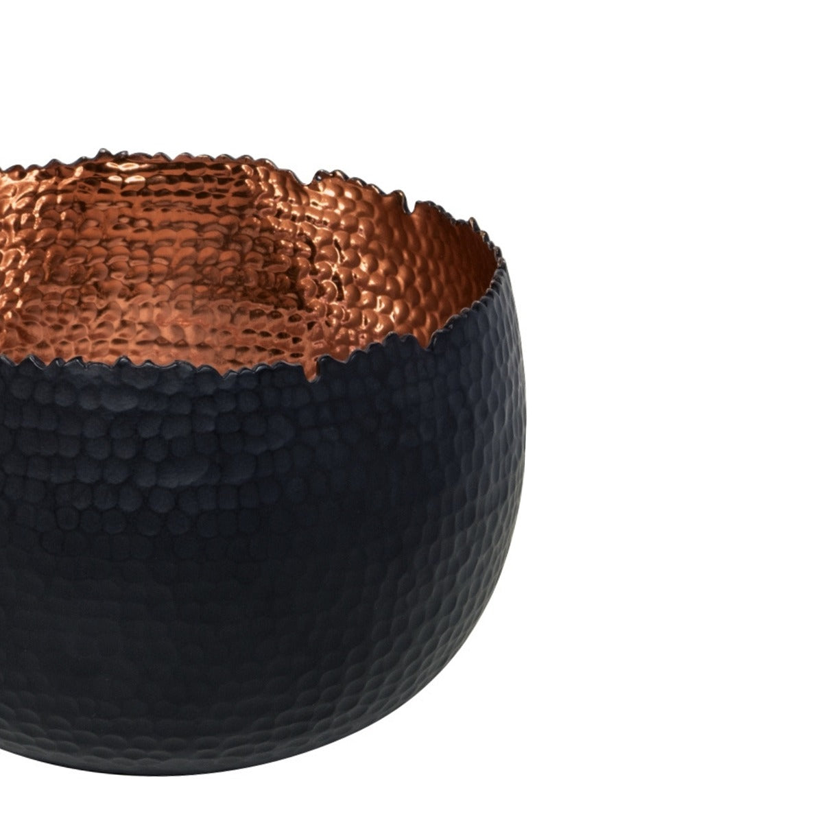 Ivyline Hammered Bowl Black & Copper