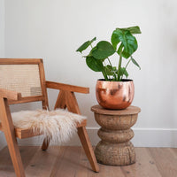 Ivyline Hammered Bowl in Copper & Black