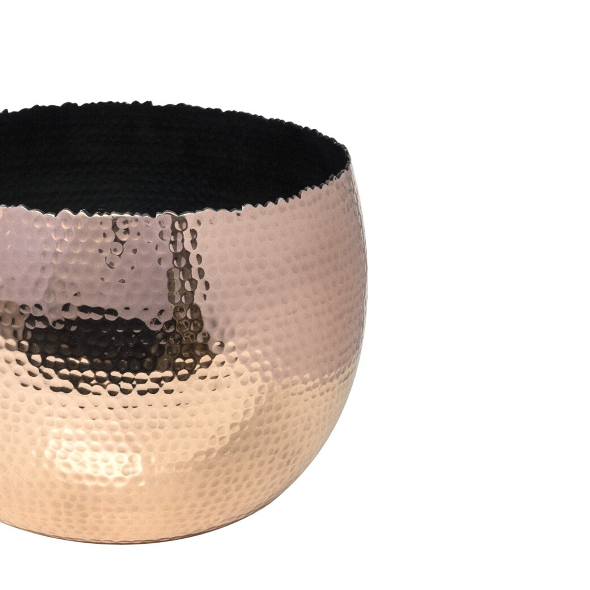 Ivyline Hammered Bowl in Copper & Black