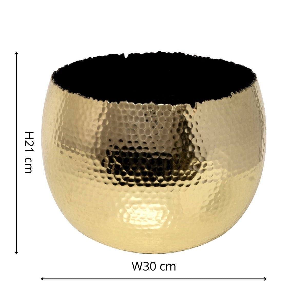 Ivyline Hammered Bowl Gold & Black