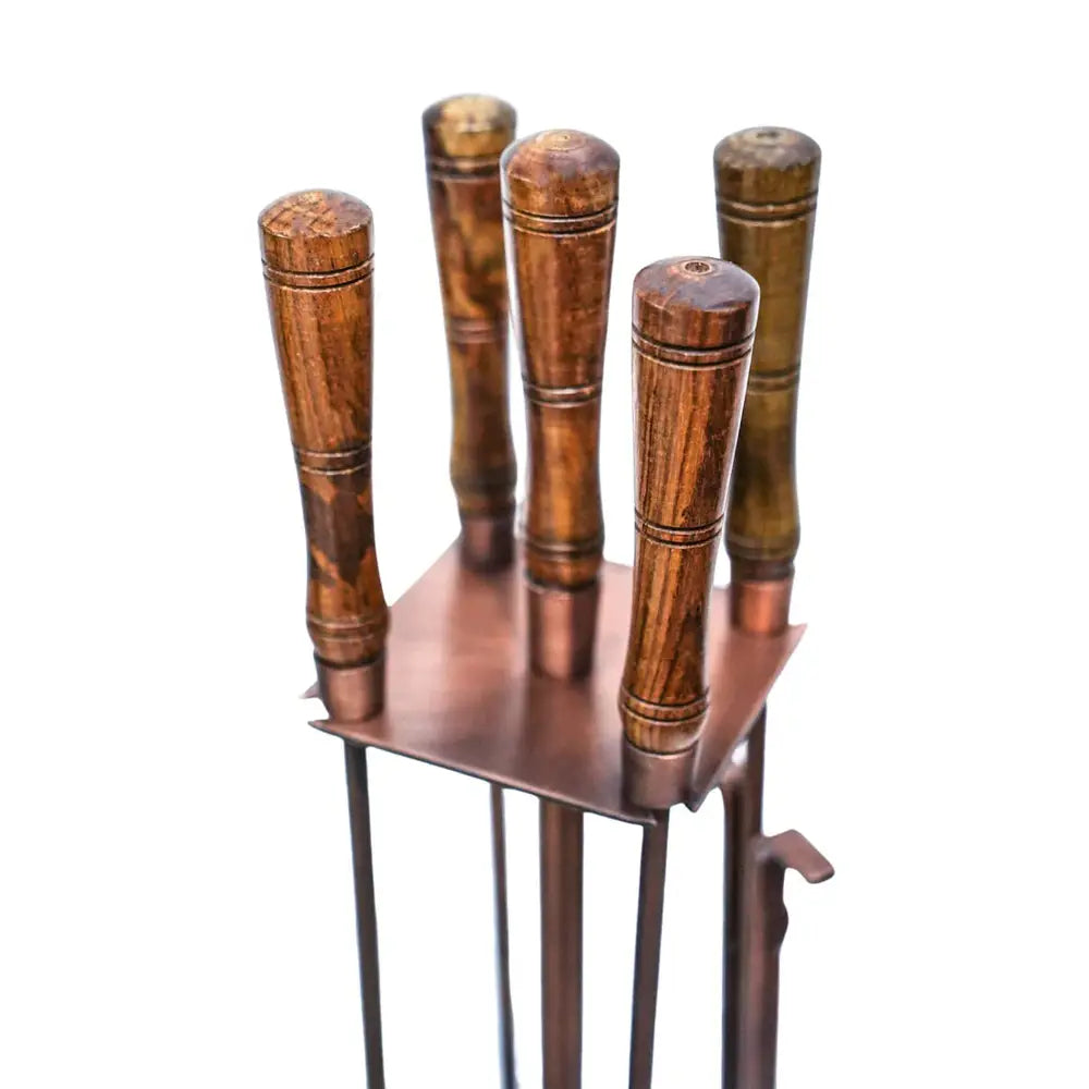 Ivyline Antique Copper Fireside Companion Set
