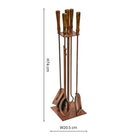 Ivyline Antique Copper Fireside Companion Set