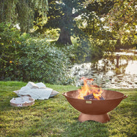 Ivyline Outdoor Artisan Fire Pit in Black Iron