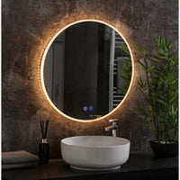 Olivia's Alaska LED Round Bathroom Mirror