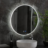 Olivia's Alaska LED Round Bathroom Mirror