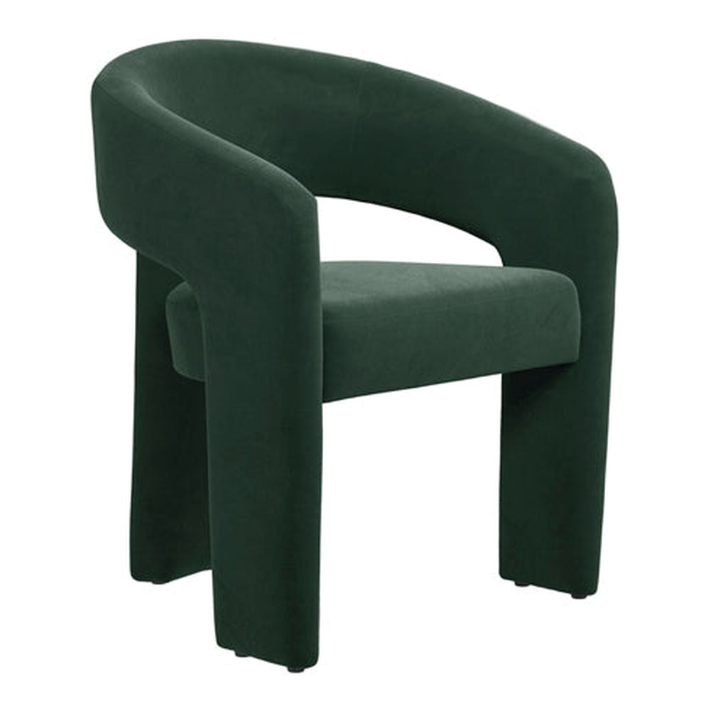 O&Co Albie Dining Chair - Forest Green Velvet