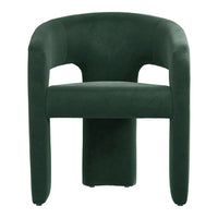 O&Co Albie Dining Chair - Forest Green Velvet