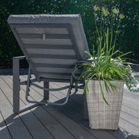 Maze Outdoor Amalfi Armless Sunlounger in Grey