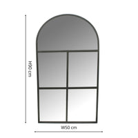 Ivyline Archway Outdoor Mirror Natural Black