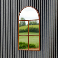 Ivyline Archway Outdoor Mirror Natural Rust