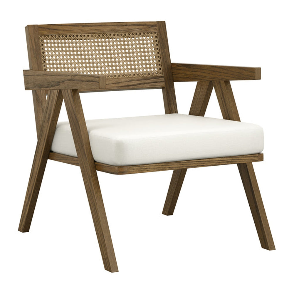 O&Co Phoenix Accent Chair in Smoked Wood & Ecru