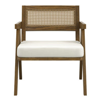 O&Co Phoenix Accent Chair in Smoked Wood & Ecru