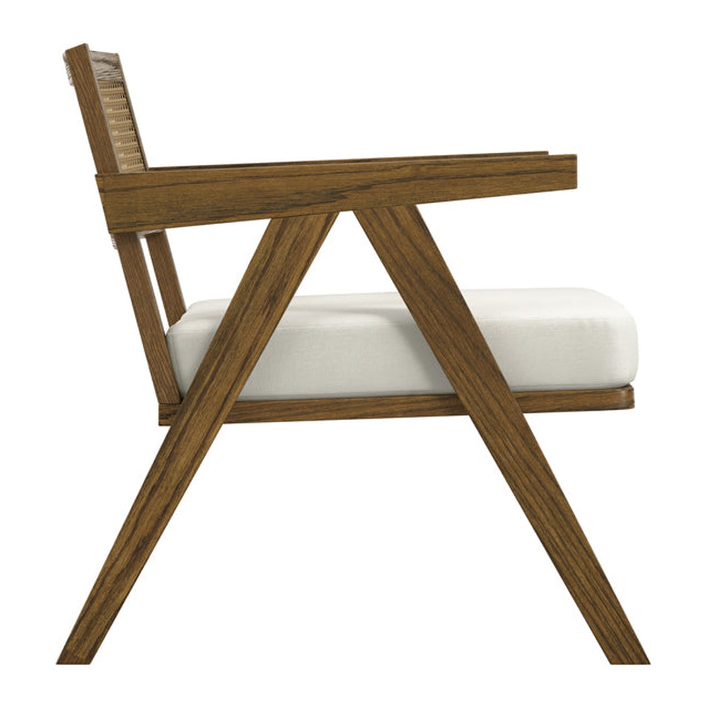 O&Co Phoenix Accent Chair in Smoked Wood & Ecru