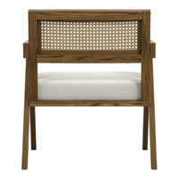 O&Co Phoenix Accent Chair in Smoked Wood & Ecru