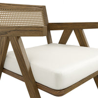 O&Co Phoenix Accent Chair in Smoked Wood & Ecru