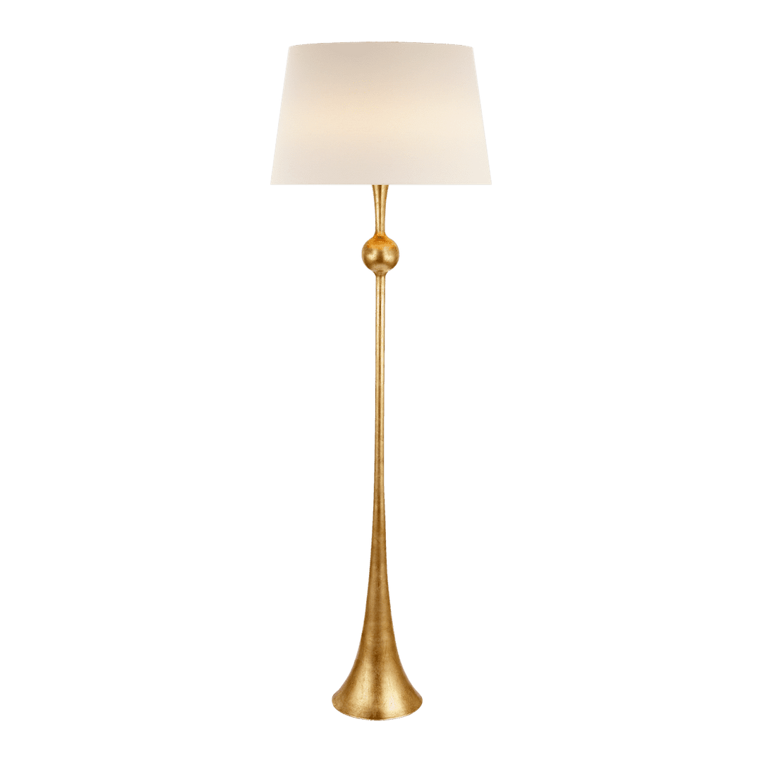Dover Floor Lamp - Gild with Linen Shade Visual Comfort 1