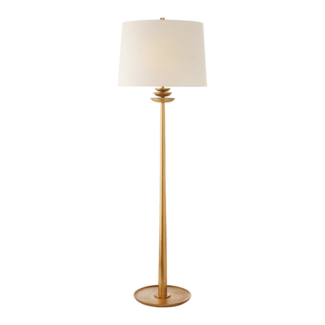 Beaumont Floor Lamp - Gild with Linen Shade Visual Comfort 1