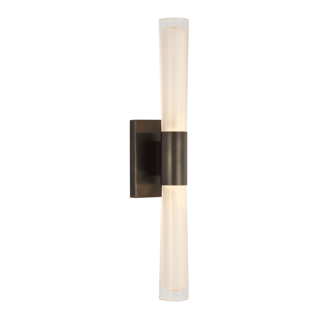 Brenta Single Sconce - Bronze with White Glass Visual Comfort 1