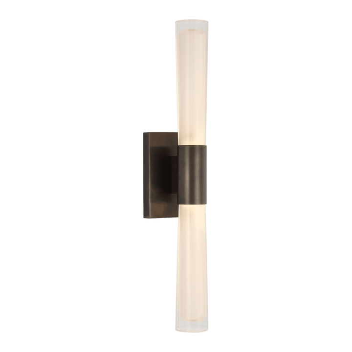 Brenta Single Sconce - Bronze with White Glass Visual Comfort 1