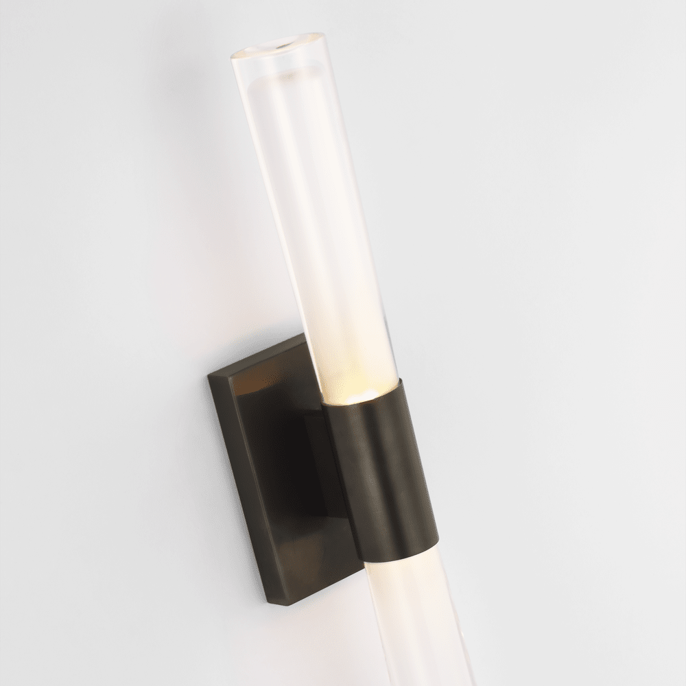 Brenta Single Sconce - Bronze with White Glass Visual Comfort 2