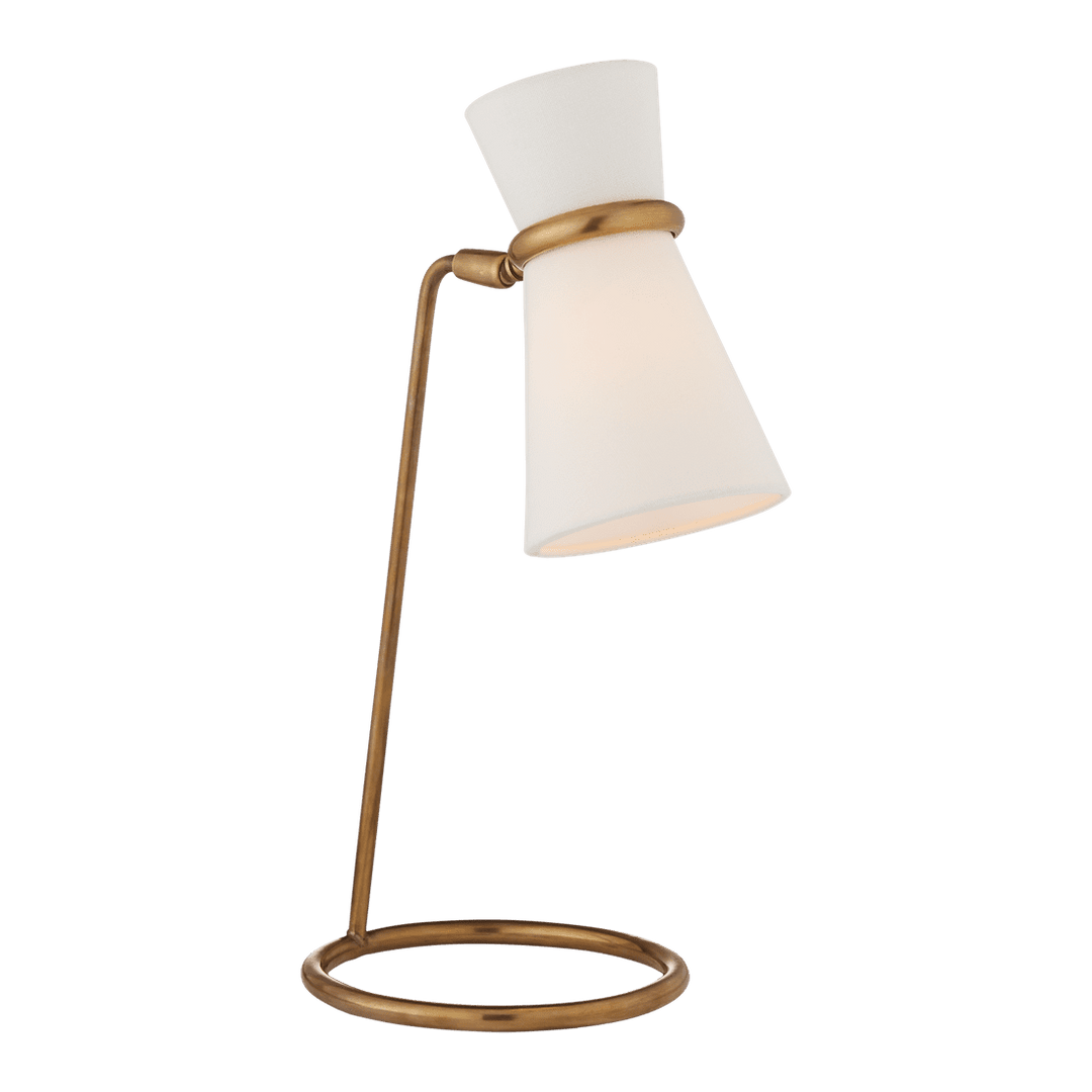 Clarkson Table Lamp - Antique Brass with Linen Shade Visual Comfort 1