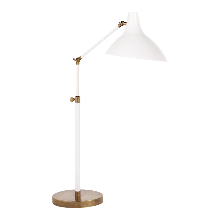 Charlton Table Lamp - White & Antique Brass Visual Comfort 1