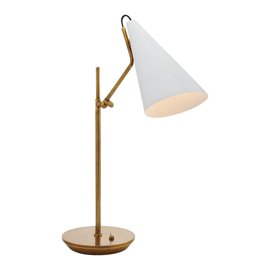 Clemente Table Lamp - Antique Brass with White Visual Comfort 1