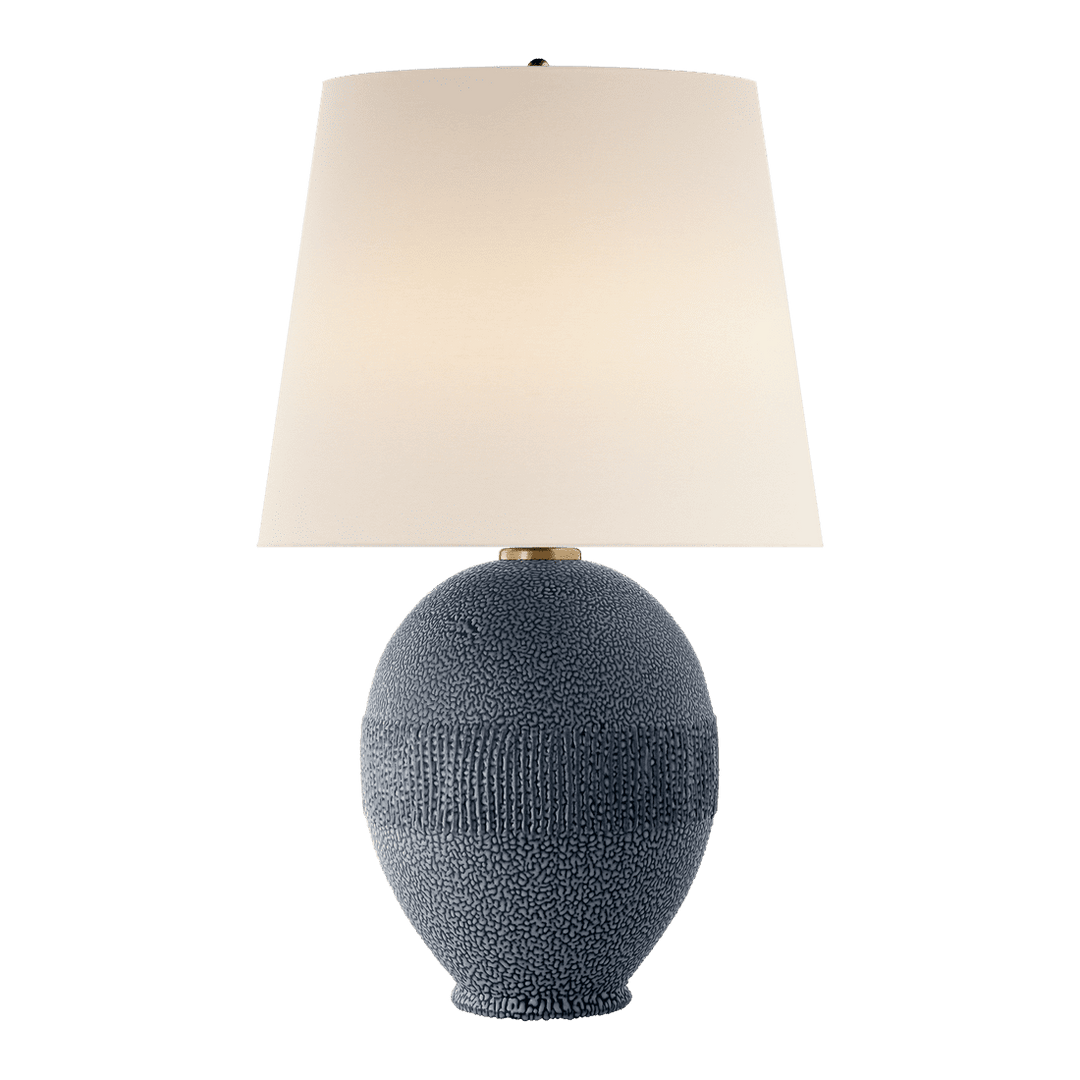 Toulon Table Lamp - Beaded Blue with Linen Shade Visual Comfort 1