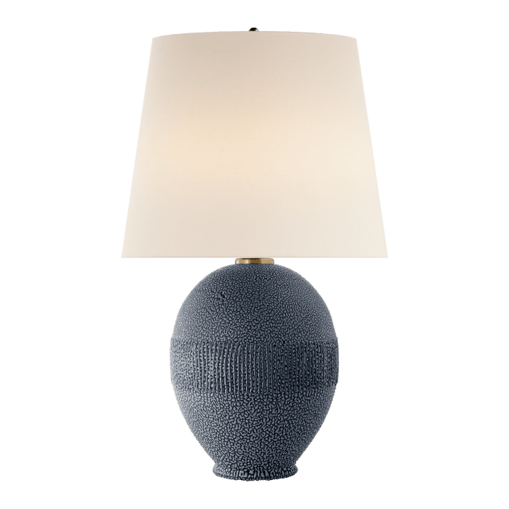 Toulon Table Lamp - Beaded Blue with Linen Shade Visual Comfort 1