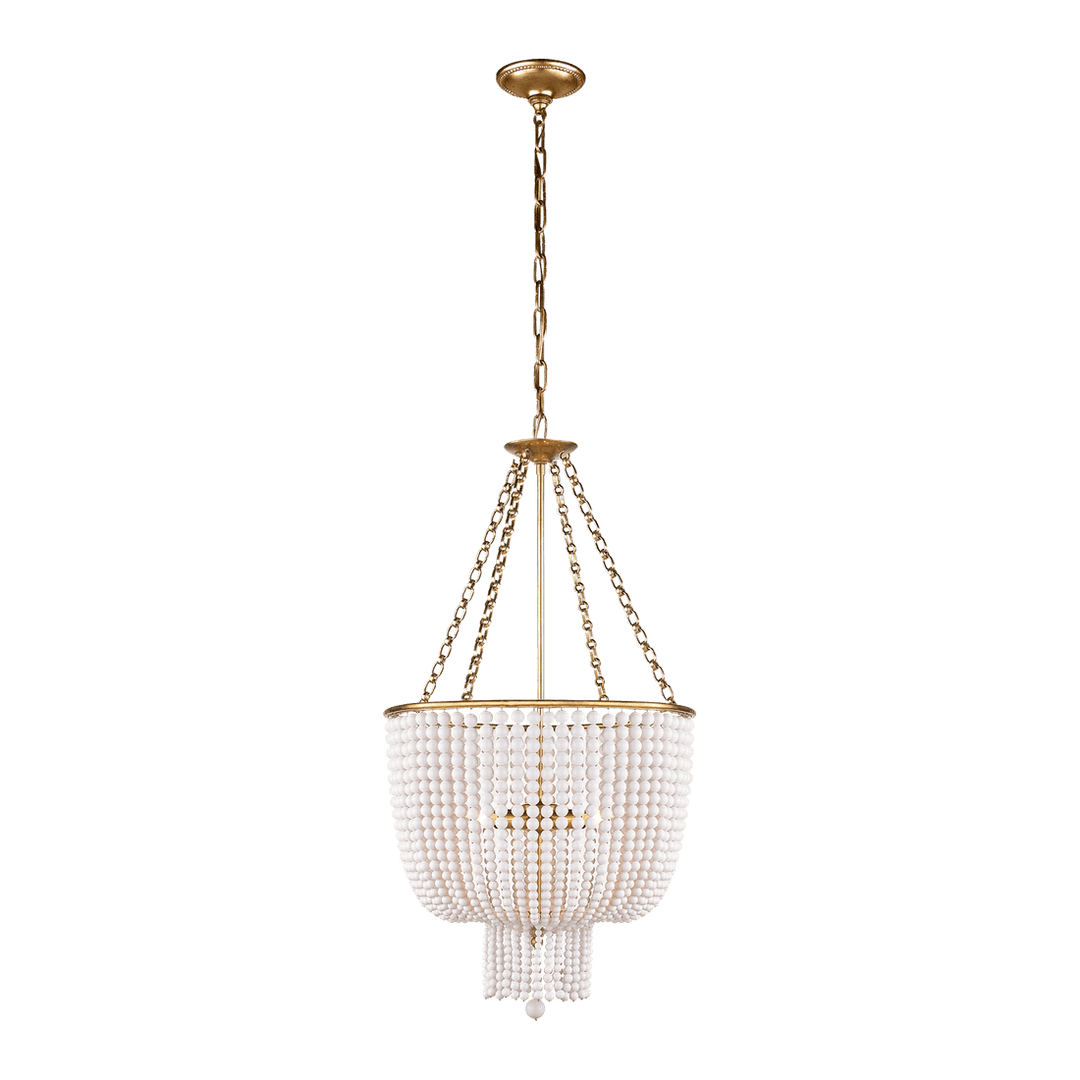Jacqueline Chandelier - Antique Brass with White Acrylic Visual Comfort 1