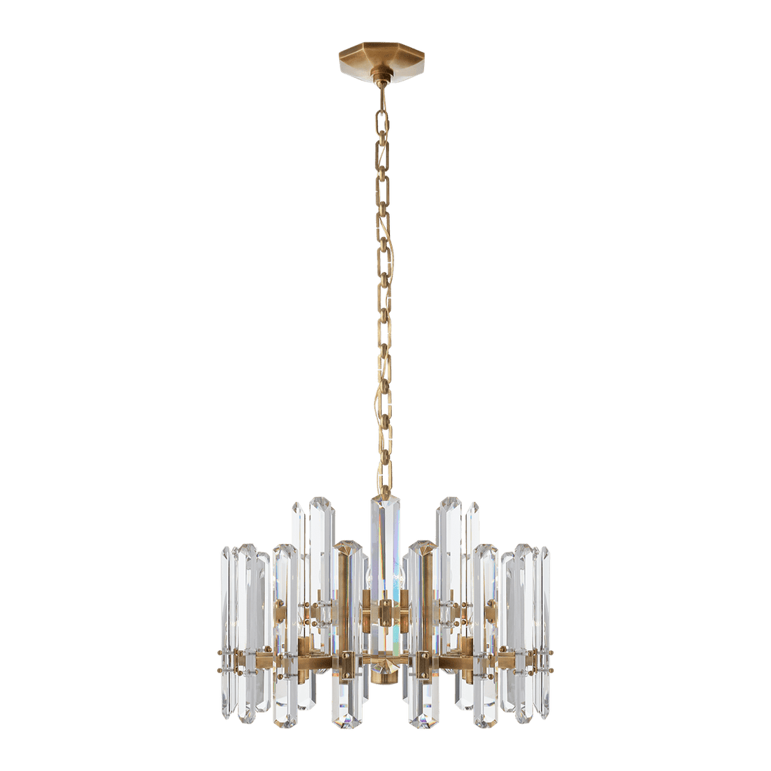 Bonnington Chandelier - Antique Brass with Crystal Visual Comfort 1
