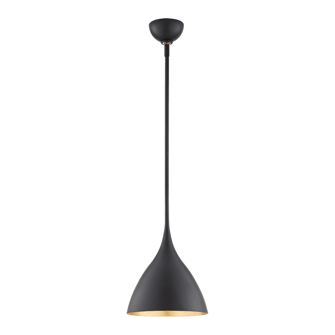Agnes Small Pendant - Matte Black with Gild Interior Visual Comfort 1