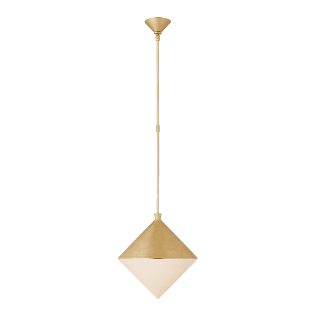 Sarnen Medium Pendant - Gild with White Glass Visual Comfort 1