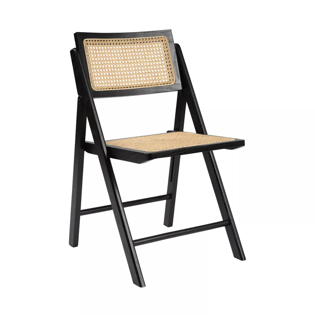 Orla Rattan Dining Chair - Black