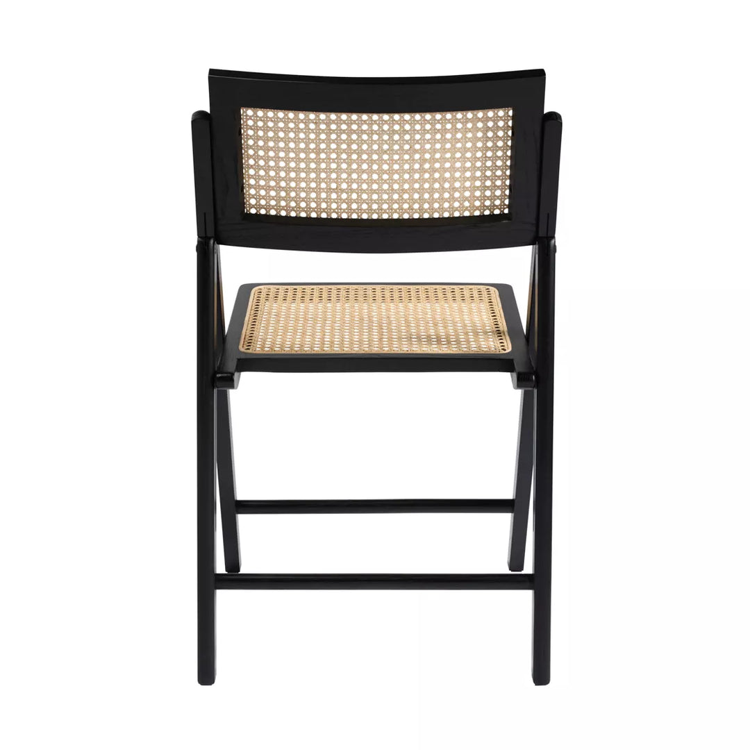 Orla Rattan Dining Chair - Black