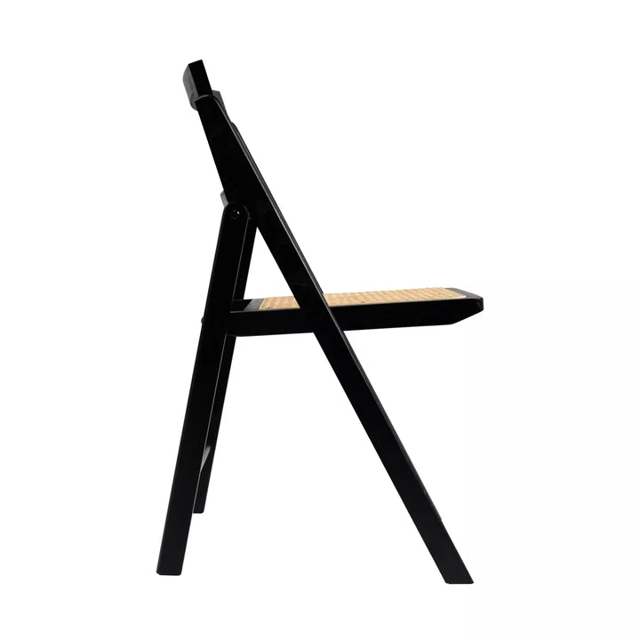 Orla Rattan Dining Chair - Black