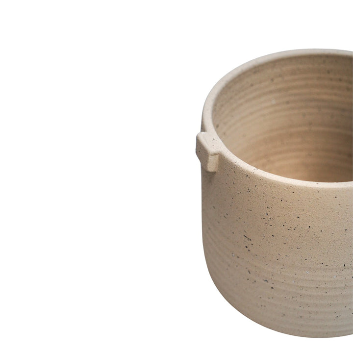 Aurora Terrazzo Handle Planter Oat Ivyline 3